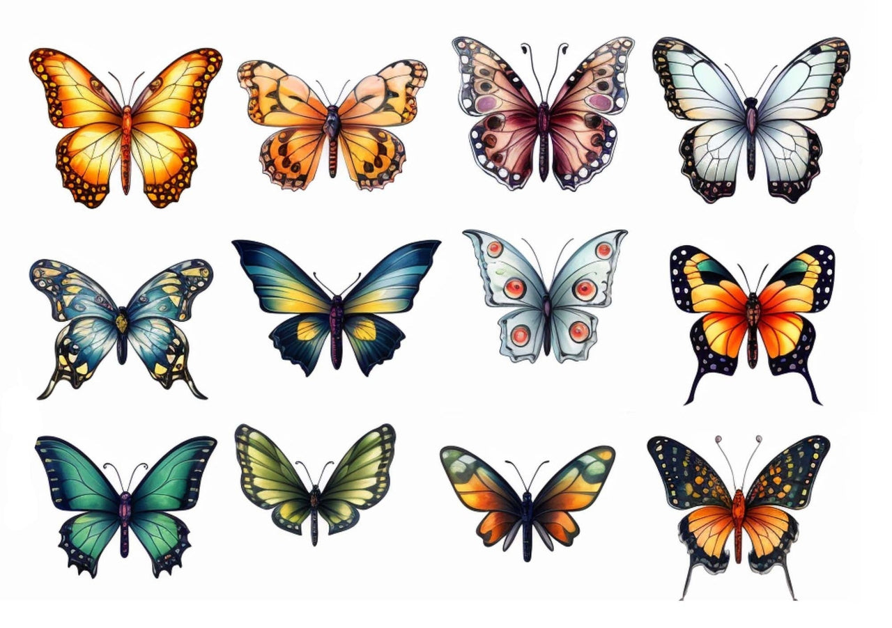 Papillons (12 pièces)