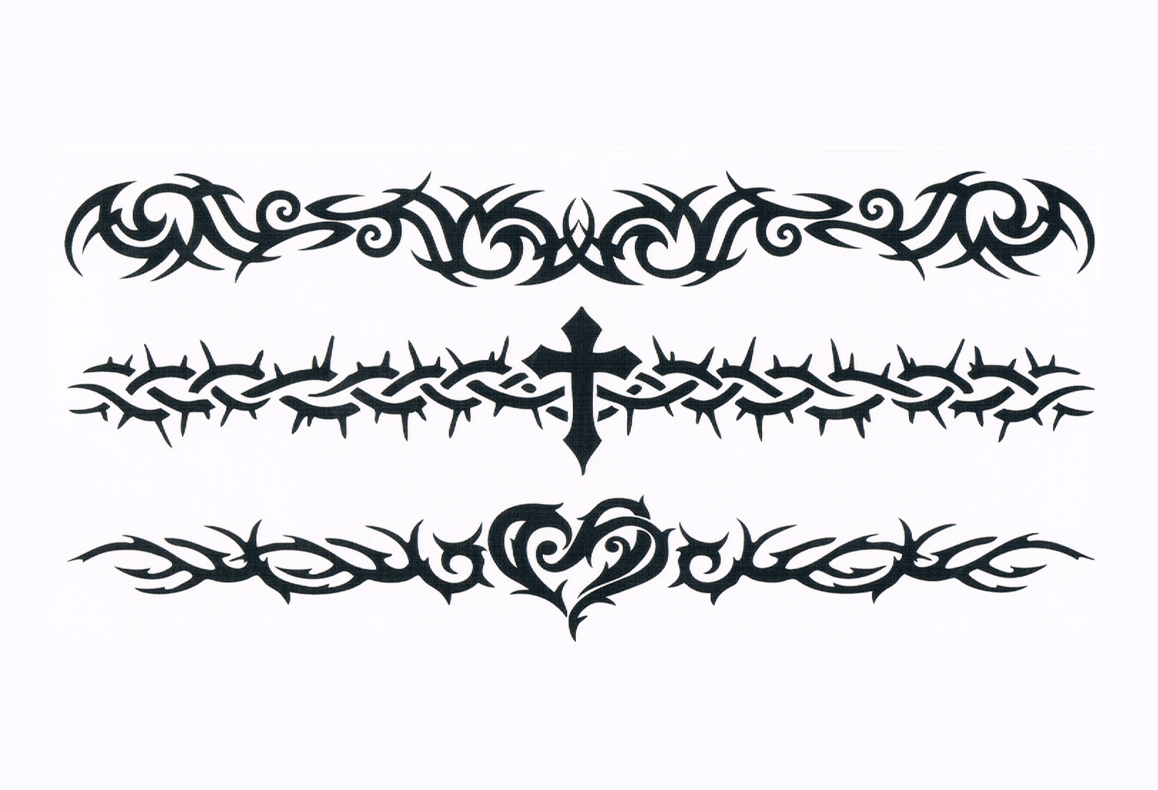 Tatouage Temporaire Bracelet Tribal - Le Coq Tatoué, image size:1623x1108