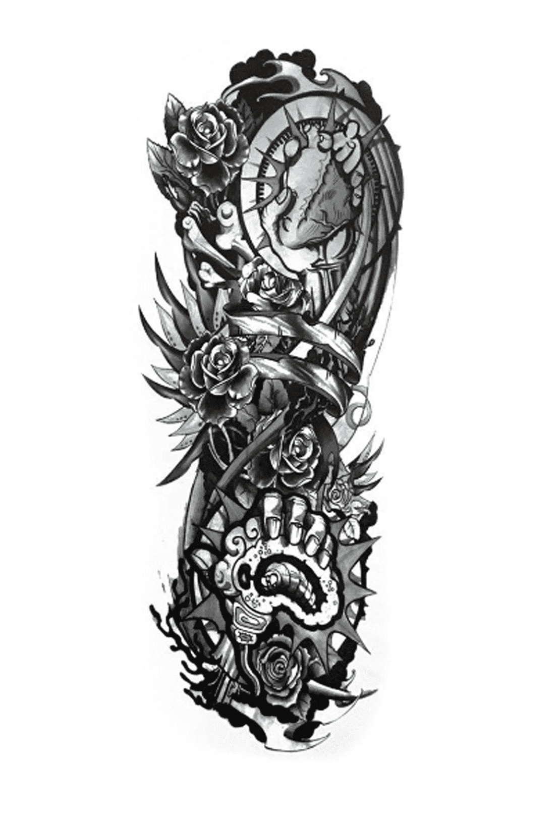 Tatouage Temporaire Manchette - Le Coq Tatoué, image size:1108x1623