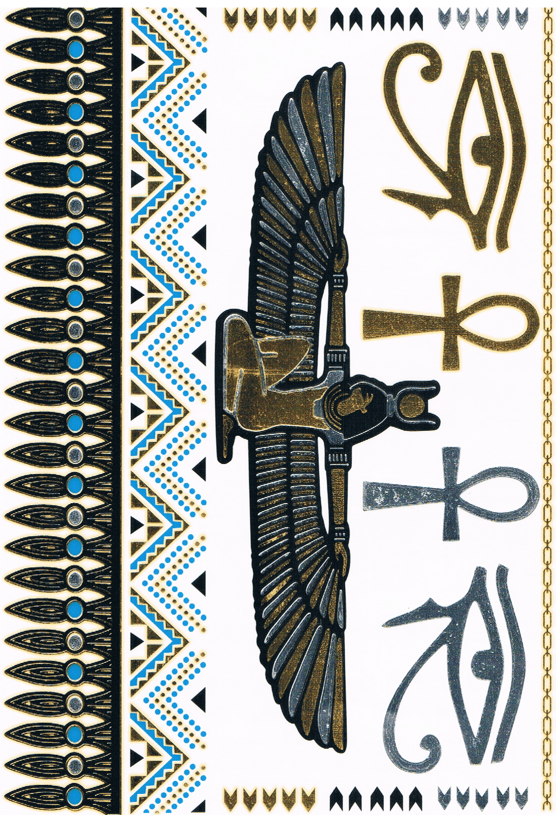Ornement Egyptien Argent/OR   ( 14 pièces )