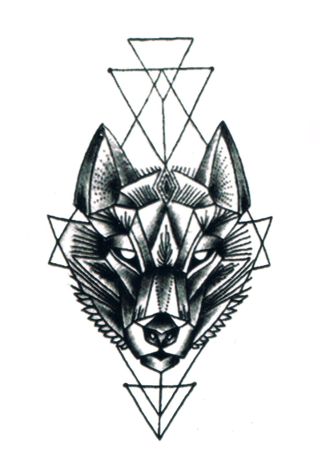 Tatouage tête de loup