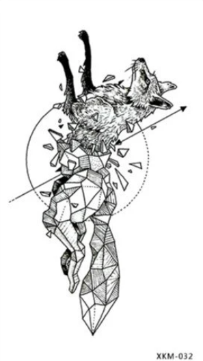 Loup realiste et geometrique