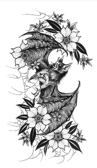 Chauve souris fleurie