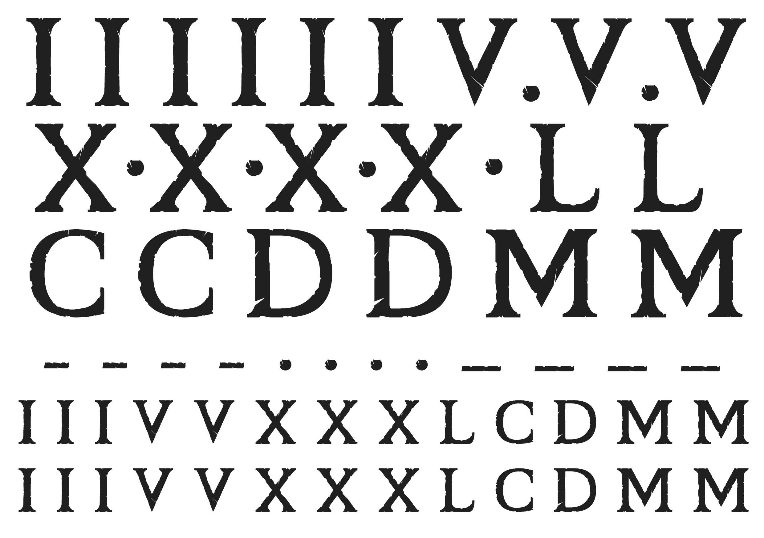 Tatouage Temporaire Chiffres romains - Le Coq Tatoué, image size:2480x1748