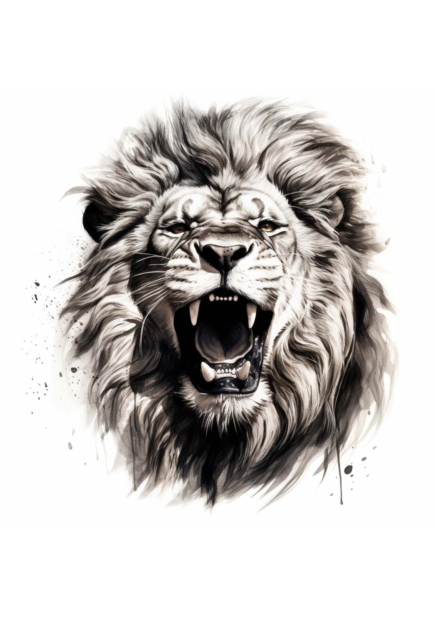 Rugissement Du Visage Du Lion