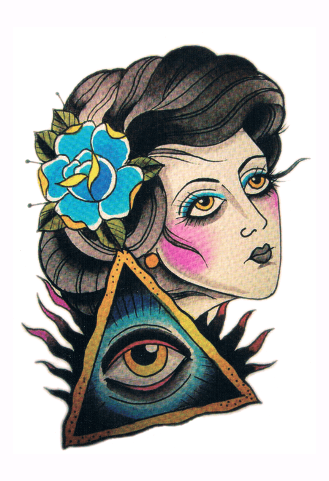Femme oeil triangle