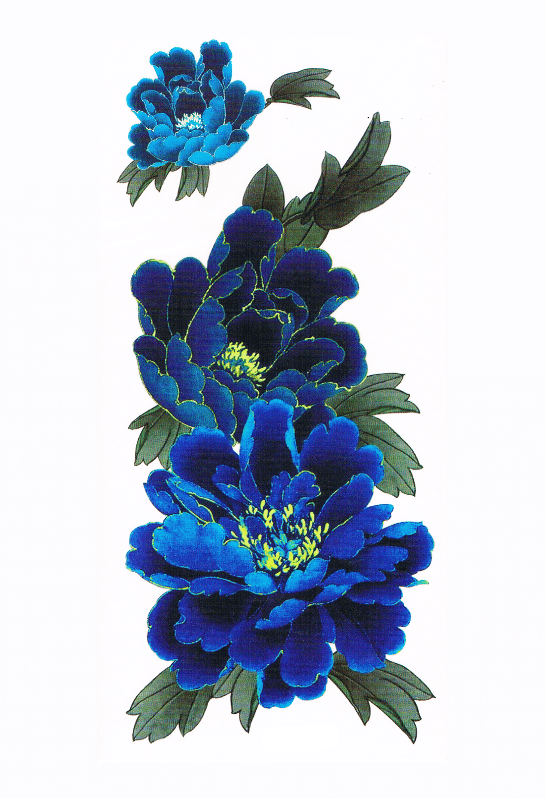 Fleur bleu ( 2 pièces )