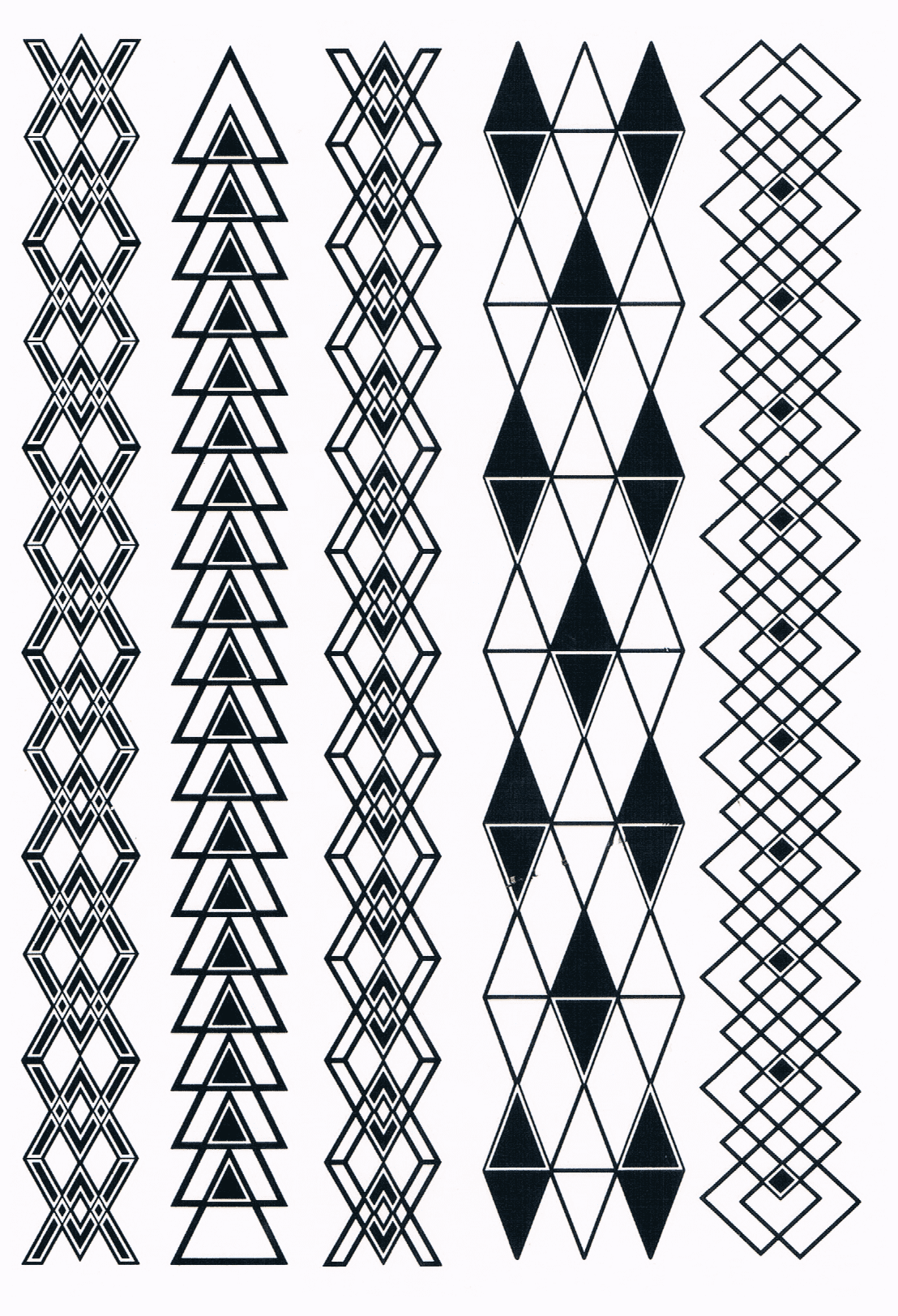 Ornement Géométrique Bracelet (5 pièces)
