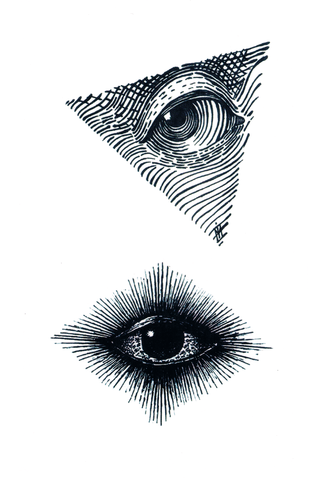 Triangle Eyes ( 2 pièces )