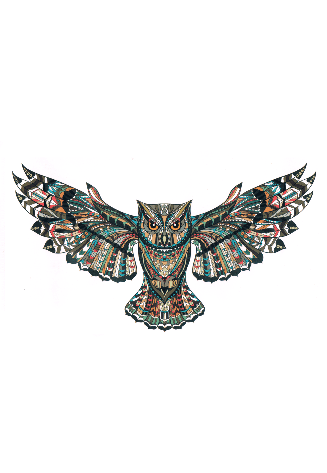 T-shirt Homme Col V Avec Motif Hibou Vintage - 100% Coton, Noir, Coupe Ajustée - Marque Monkey Print - Neuf Avec étiquette